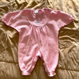 Baby Dior Pink Floral Onesie